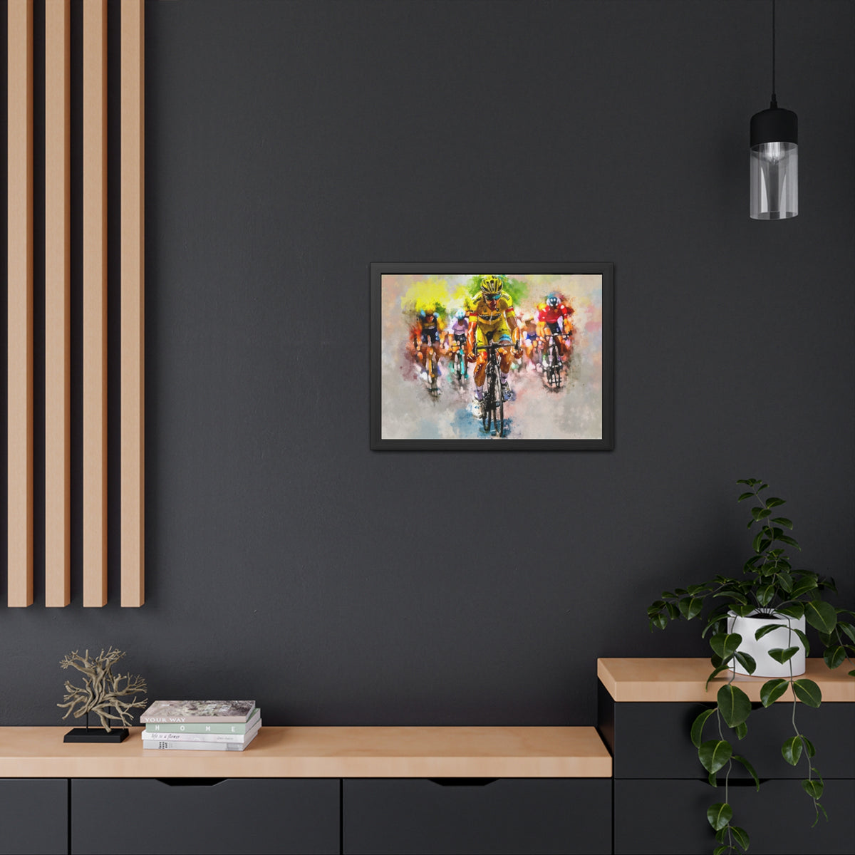 Ride into Elegance, Tour de France Cycling Painting Art Print Poster for Stylish Wall Decor and Perfect Gifts