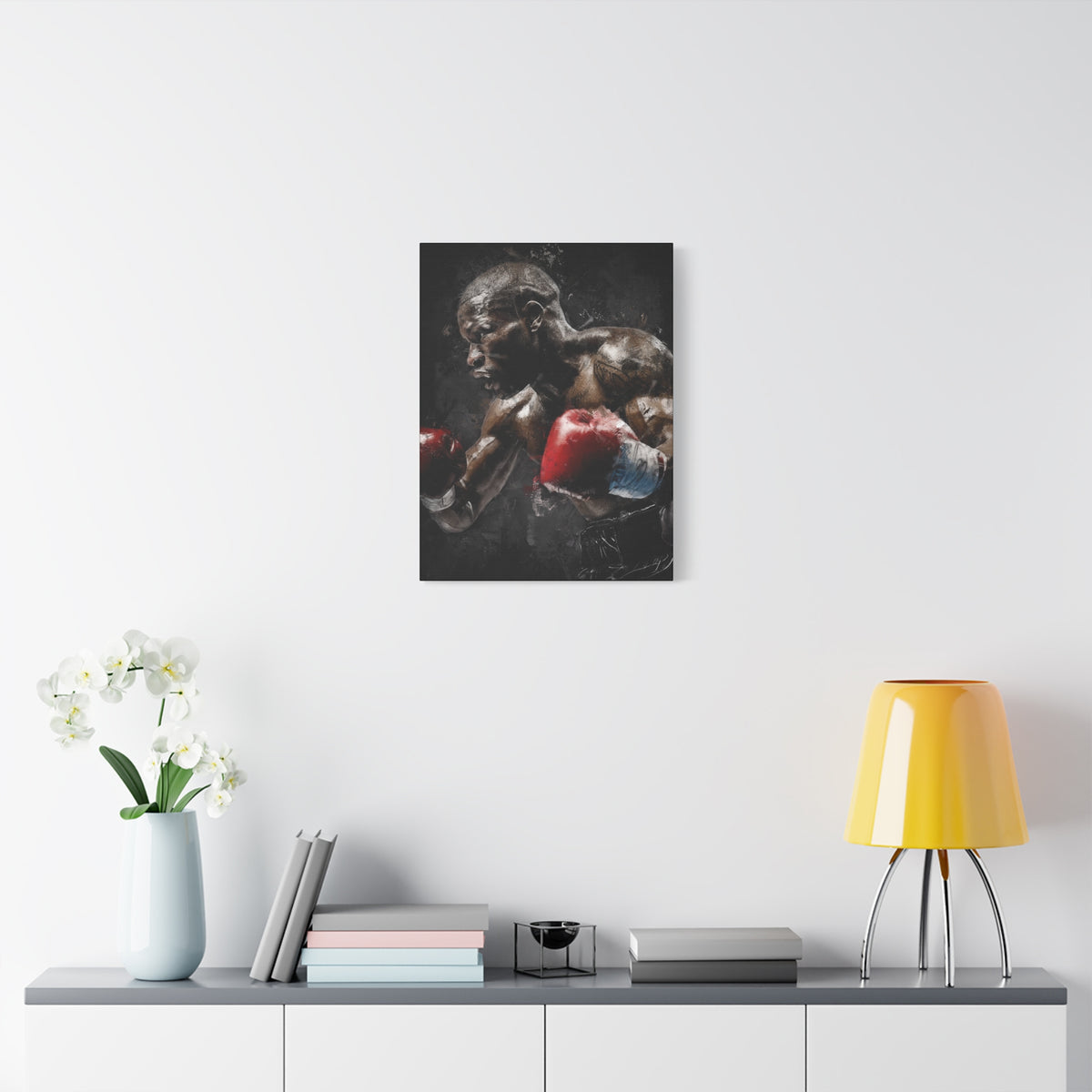 Floyd's Essence: Stretched Canvas Fine Art Boxing Print Poster,  Ready to Hang, Wall Art Boxing Gift