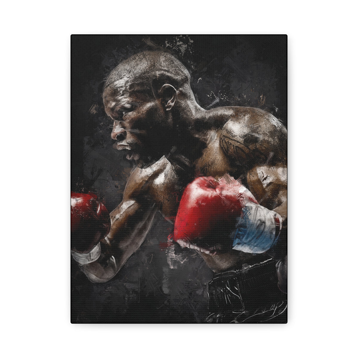 Floyd's Essence: Stretched Canvas Fine Art Boxing Print Poster,  Ready to Hang, Wall Art Boxing Gift