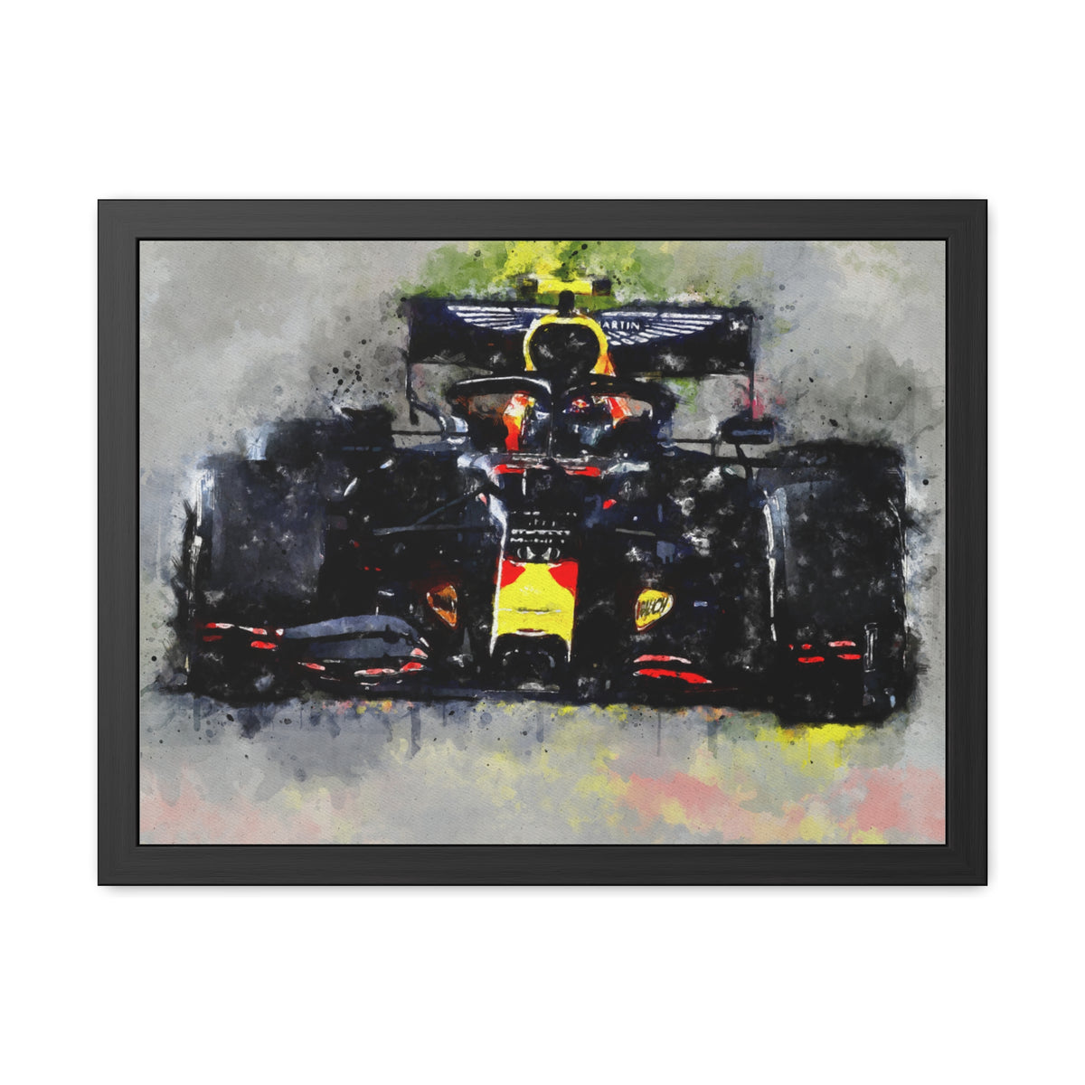 Feel the Speed: Framed Watercolour F1 Fine Art Print Poster - Ready to Hang, Wall Art Formula One Gift