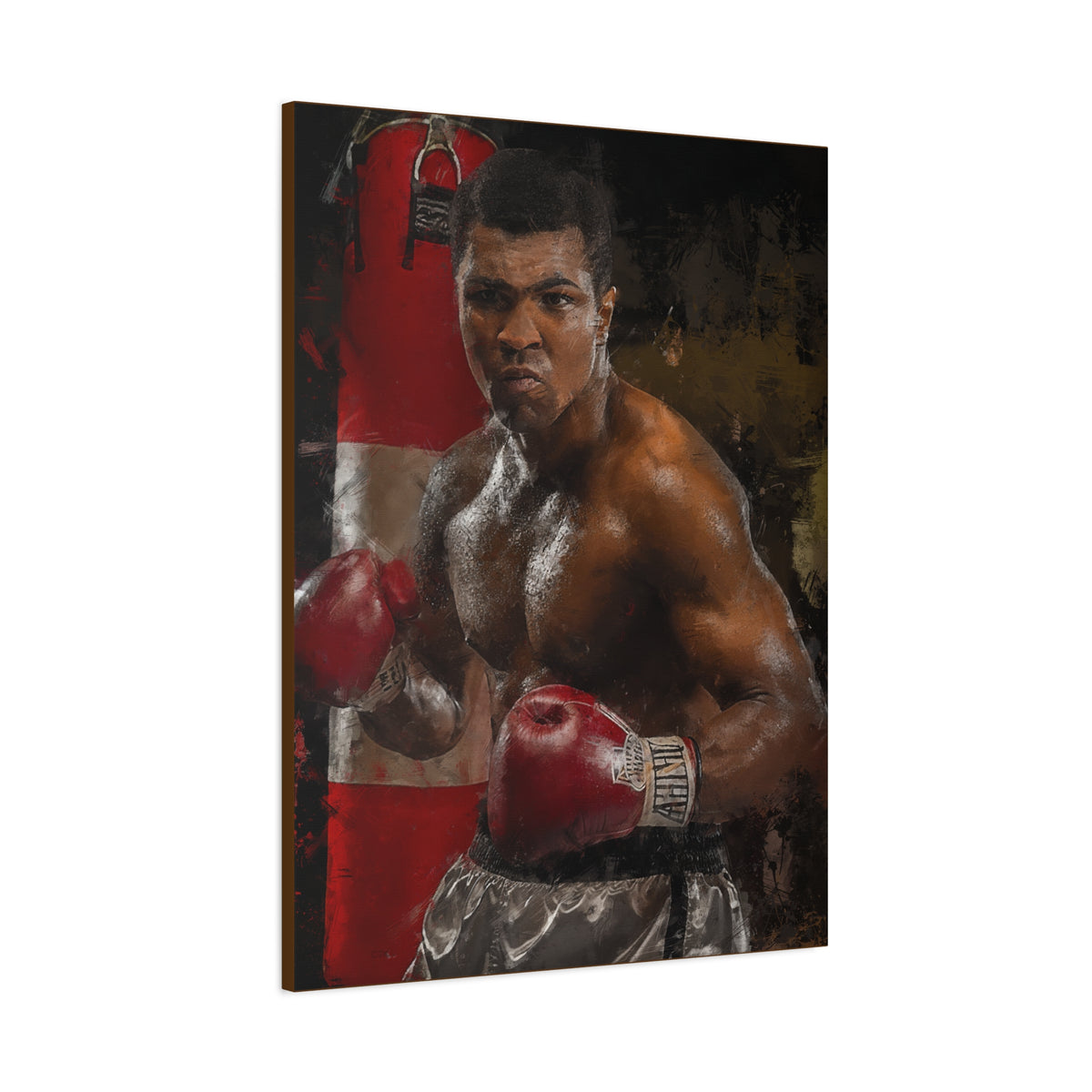 The Greatest: Muhammad Ali Stretched Canvas Fine Art Boxing Print Poster - Ready to Hang, Wall Art Boxing Gift
