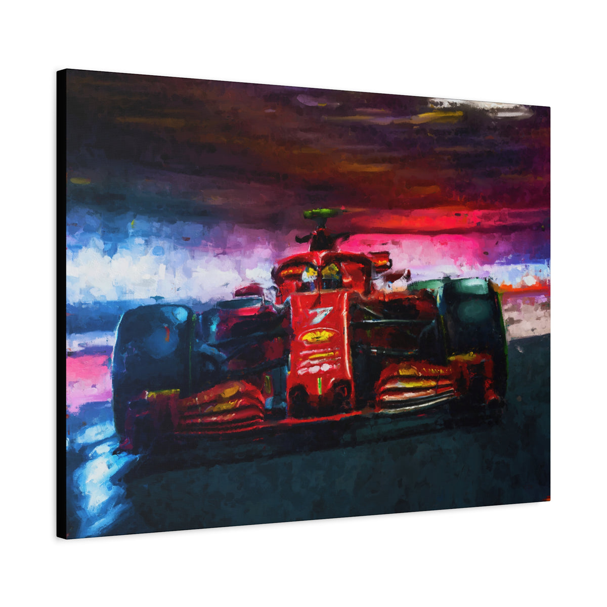 Drive into the Thrill: Formula One Racing Car Impressionist Painting Fine Art Print Poster - Ready to Hang, Formula One Gift