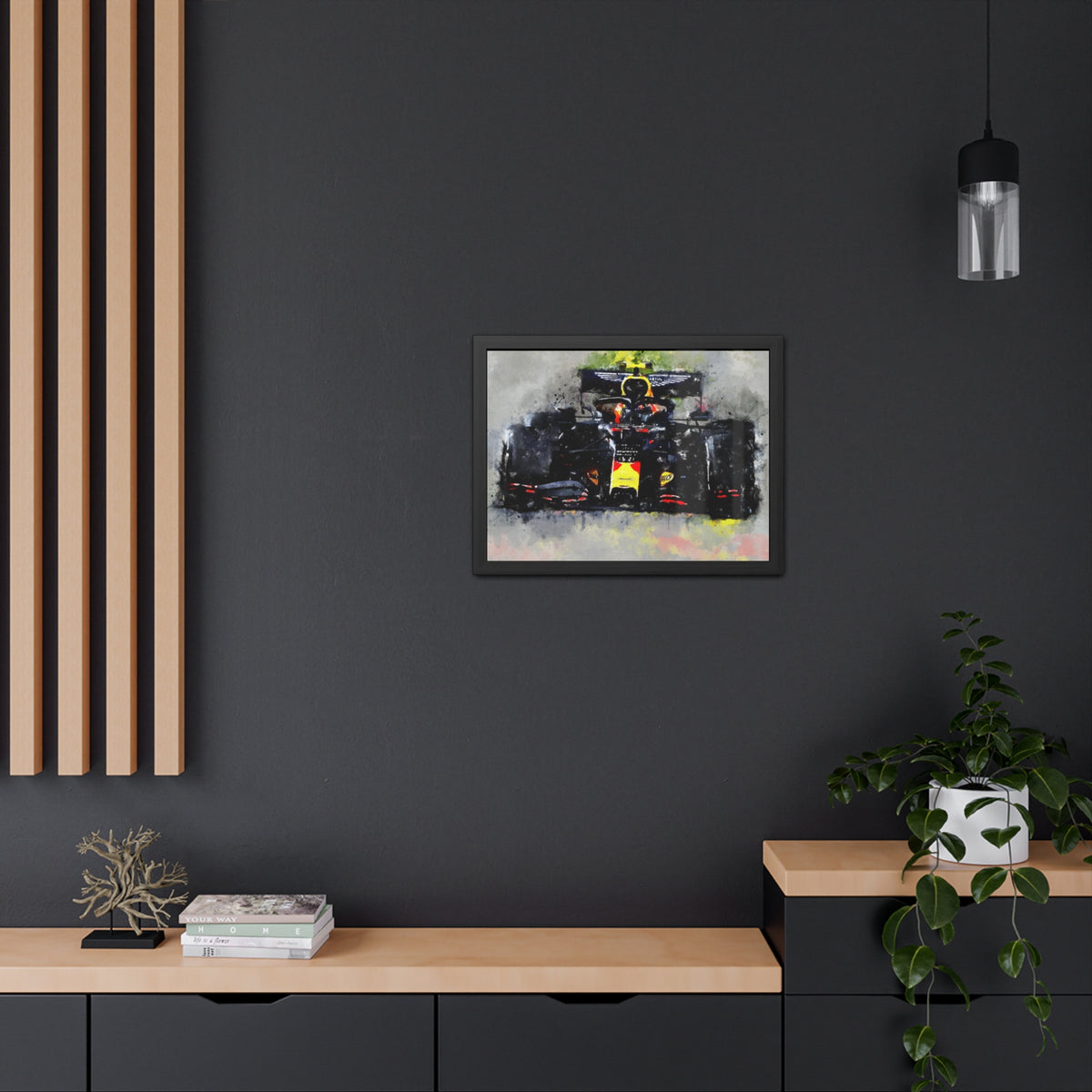 Feel the Speed: Framed Watercolour F1 Fine Art Print Poster - Ready to Hang, Wall Art Formula One Gift