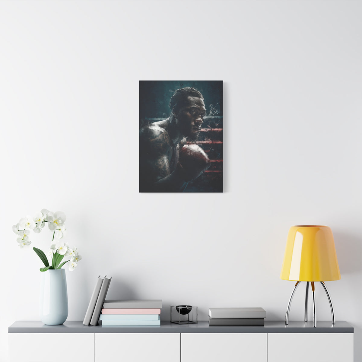 Deontay Wilder Portrait Painting: Expressive Canvas Fine Art - Ready to Hang, Wall Art Boxing Gift - Fine Art Boxing Print Poster