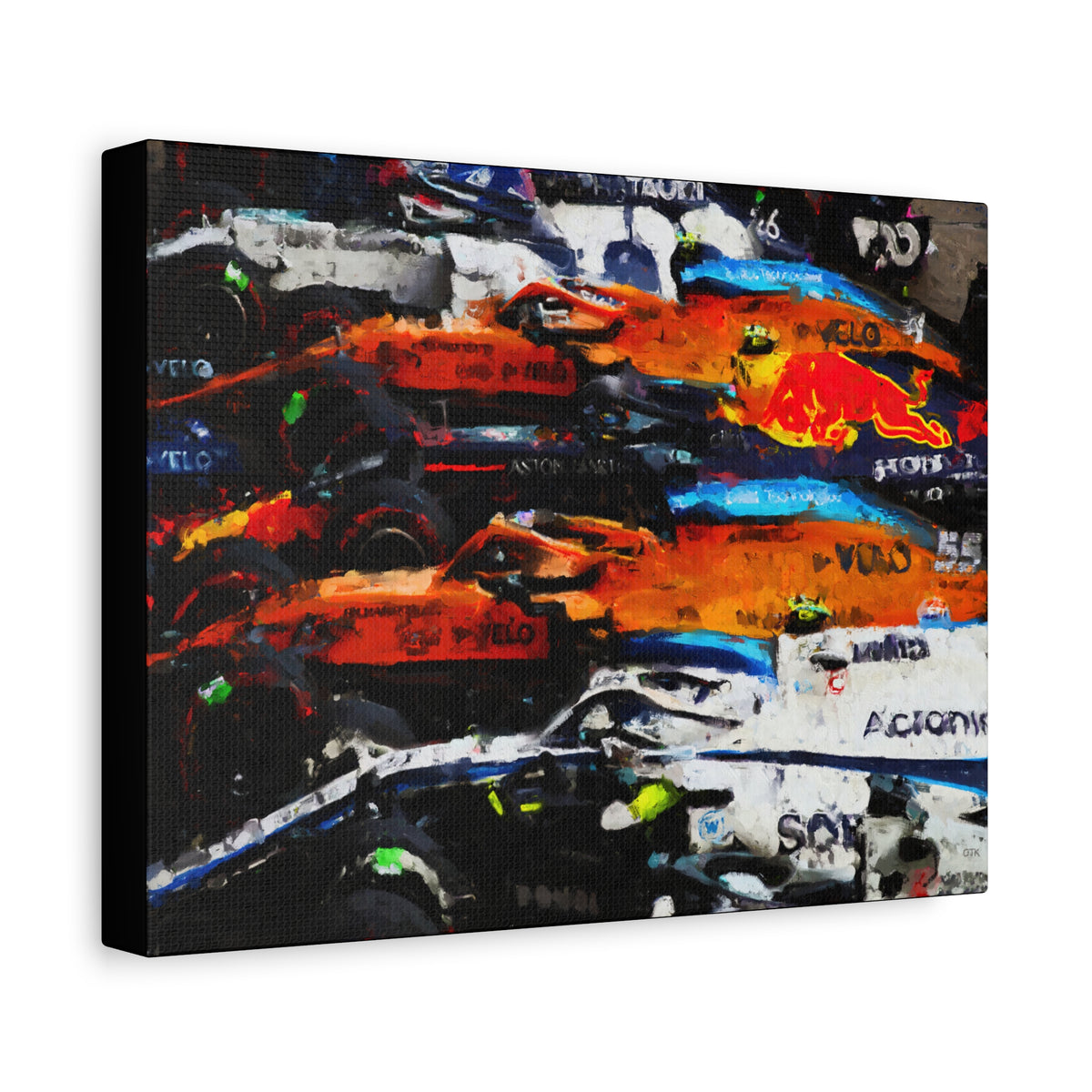 Feel the Roar: Stretched Canvas Fine Art F1 Print Poster - Ready to Hang, Wall Art Formula One Gift