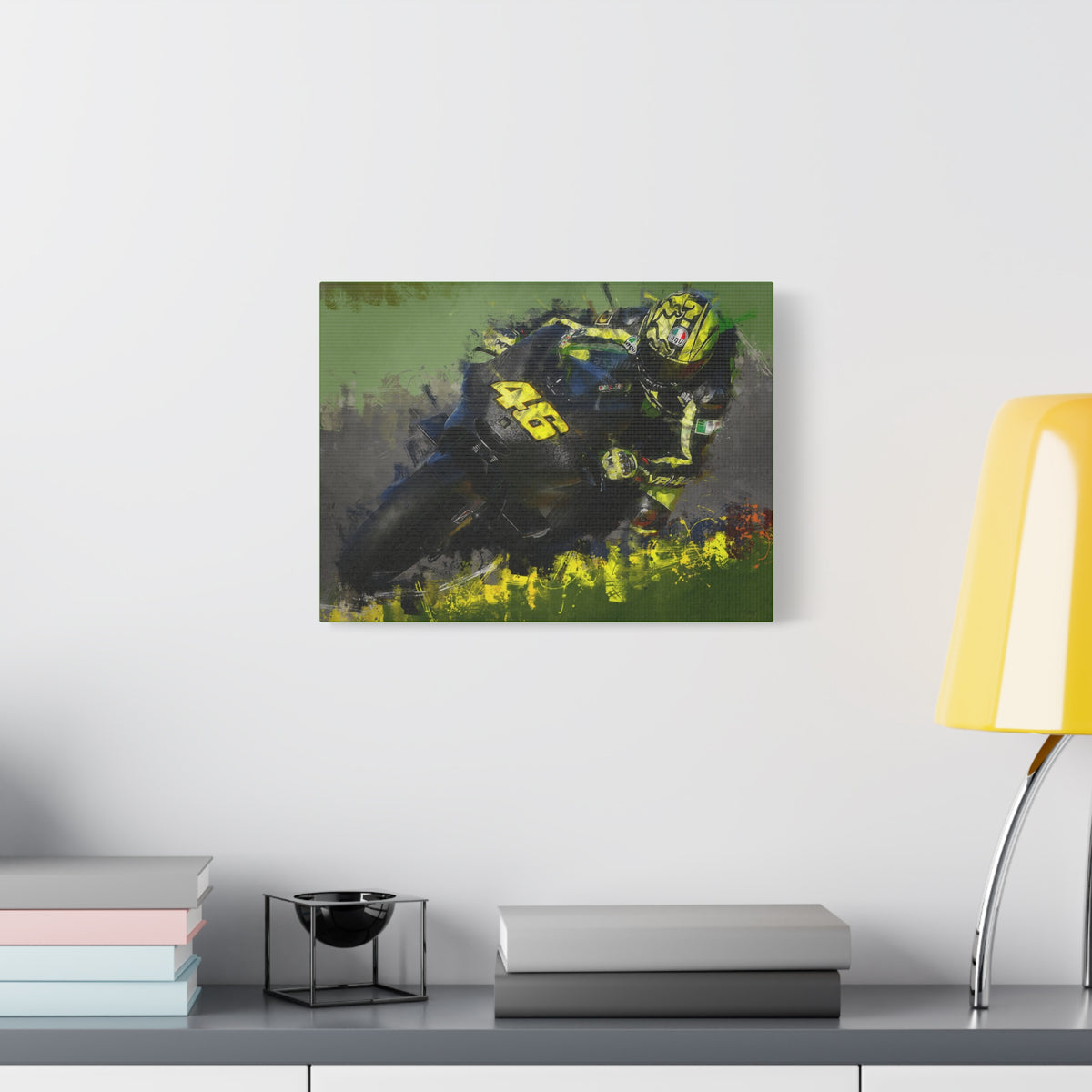 Capture the Thrill: Stretched Canvas Fine Art MotoGP Print Poster - Ready to Hang, Wall Art MotoGP Gift