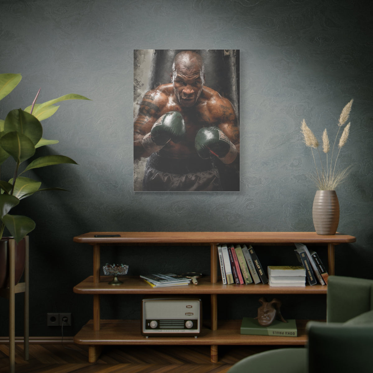 Iron Mike Tyson: Expressive Canvas Fine Art Print Poster - Ready to Hang, Wall Art Boxing Gift